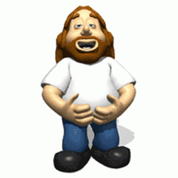 Animated Bearded Guy Belly Laughing GIF