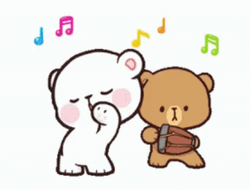Animated Bears Playing Instruments GIF