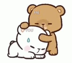 Animated Bears Rubbing Head GIF