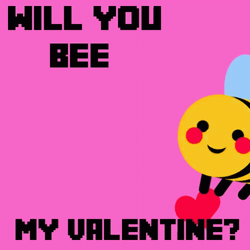 Animated Bee Will You Be My Valentine GIF