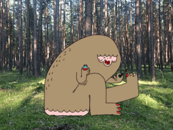Animated Big Foot Polishing Nails GIF