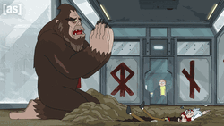 Animated Big Foot Praying GIF