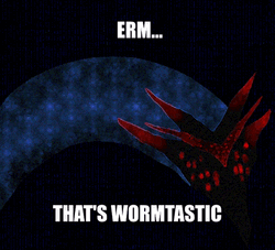 Animated Big Worm Flaming Mouth GIF