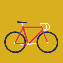 Animated Bike Crashing To Pieces GIF