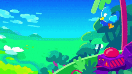 Animated Bird Encounter With Nuclear Bomb Explosion GIF