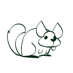 Animated Black And White Chinchilla GIF
