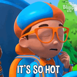 Animated Blippi Its So Hot GIF