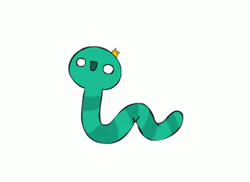Animated Blue Worm GIF