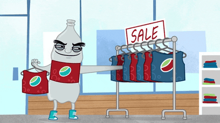 Animated Bottle Same Girl Same Outfit GIF