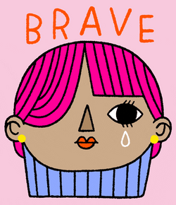 Animated Brave Woman Crying GIF