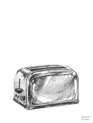 Animated Breakfast Toast And Toaster GIF
