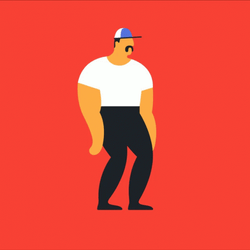 Animated Buff Guy Melted GIF