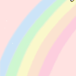Animated Bulldog Sliding On Rainbow Slide GIF