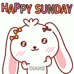 Animated Bunny Greeting Happy Sunday GIF