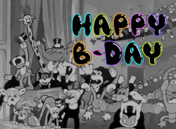 Animated Cartoon Vintage Birthday Celebration GIF