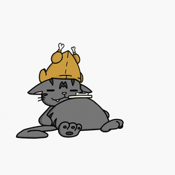 Animated Cat Burp While Sleeping GIF
