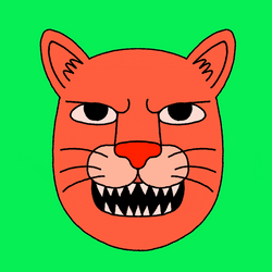 Animated Cat Head Turn Around GIF