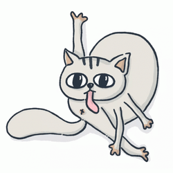 Animated Cat Licking Tongue Out GIF