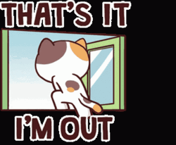 Animated Cat That's It I'm Out GIF