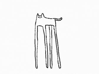 Animated Cat With Long Legs GIF
