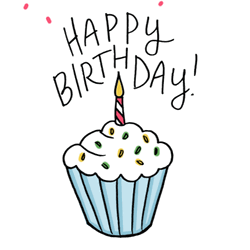 Animated Celebration Happy Birthday Cupcake
