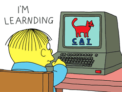 Animated Character Ralph Wiggum I'm Learnding GIF