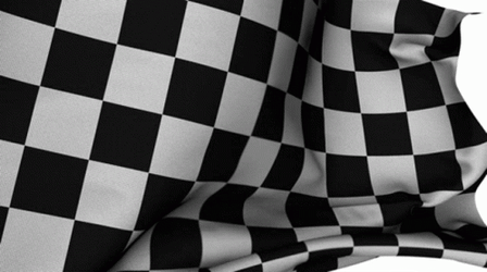 Animated Checkered Flag Waving GIF