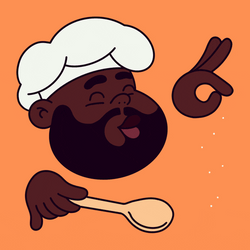 Animated Chef Adding Salt Cook GIF