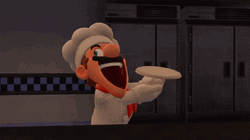 Animated Chef Spinning Pizza GIF