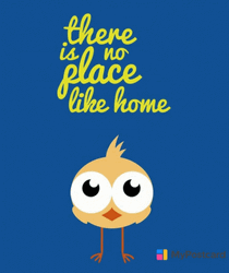 Animated Chick Theres No Place Like Home GIF