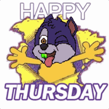 Animated Chipmunk Wink Happy Thursday Sticker