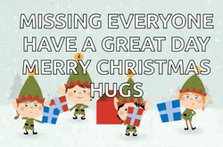 Animated Christmas Day With Dwarfs GIF