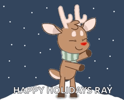 Animated Christmas Holidays Reindeer Dance GIF