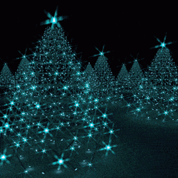 Animated Christmas Tree Changing Color GIF