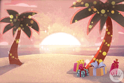 Animated Christmas Vibes In Ocean GIF
