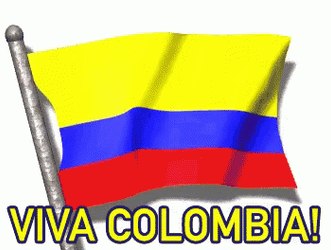 Animated Colombia Flag Viva Colombia GIF