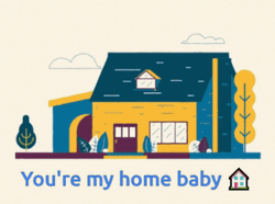 Animated Colorful And Peaceful Home  GIF