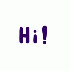 Animated Colorful Hi Text
