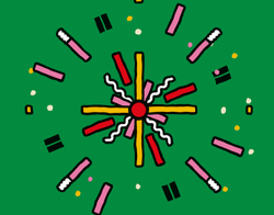 Animated Colorful Sparklers GIF