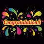 Animated Congratulations Colorful Paint GIF