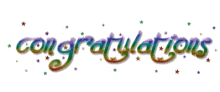 Animated Congratulations Colorful Stars GIF