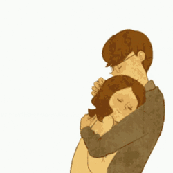 Animated Couple Abrazo  GIF