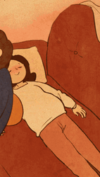 Animated Couple Tummy GIF