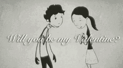 Animated Couple Will You Be My Valentine GIF