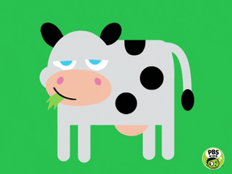 Animated Cow Eating Grass Pbs Kids GIF