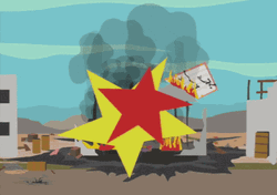 Animated Crash And Burn Fire Smoke GIF