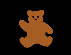Animated Cute Bear Waving With Heart GIF