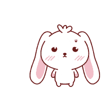 Animated Cute Bunny Sweating Profusely Anxiety GIF