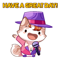 Animated Cute Cat Have A Good Day Love GIF