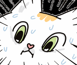 Animated Cute Cat Nervous Sweat GIF